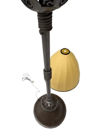 Art Deco Amsterdamse School Floor Lamp by Amsterdamsche Kunstsmederij, 1920s